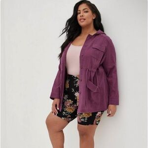 Torrid Embroidered Anorak - Gauze Purple